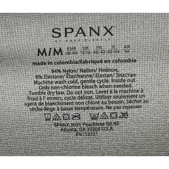 Spanx Look At Me Now Seamless Leggings Leopard Print Medium Animal Black Gray - Picture 4 of 4